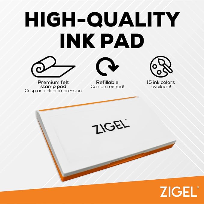 Plastic Case Stamp Pad Large Size, Sky Blue Color - Image 3