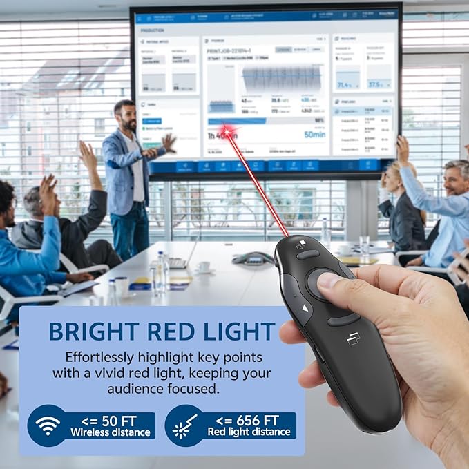 Presentation Clickers, Powerpoint Clicker Wireless Presenter Remote, - Image 4