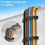 XHF 30pcs Adhesive Cable Wire Clips Black, Outdoor Cable Management Wire - Image 3