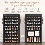lanteful shoe rack with covers - 10 tiers, package contents