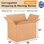 Medium Shipping & Moving Boxes 18 x 12 x 12 inches - Image 2