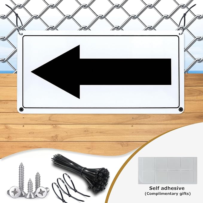 Black Arrow Sign Aluminum 10 x 5 Inch Heavy Duty Metal Waterproof Reflective - Image 4