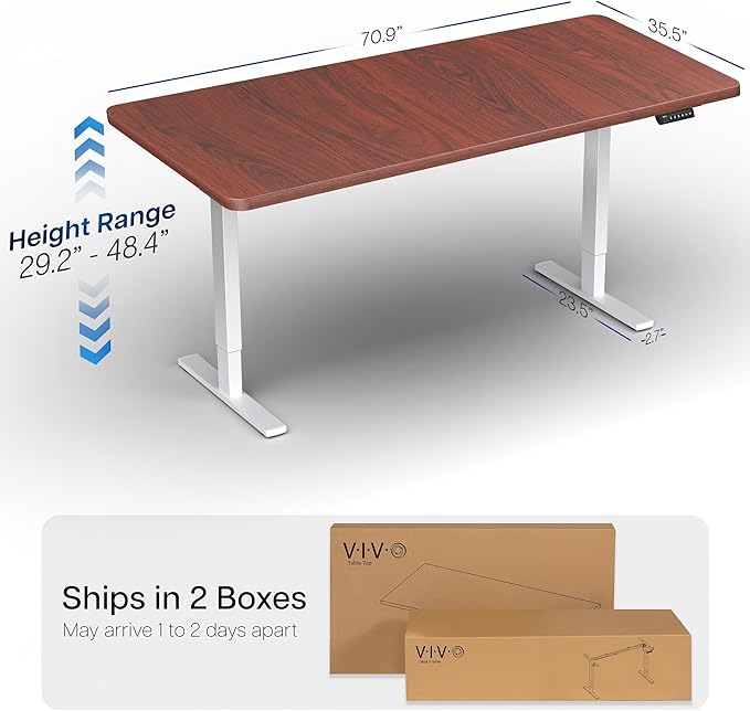 VIVO Electric 71 x 36 in Standing Desk, Memory Height Adjustment, 1B Series - Image 3