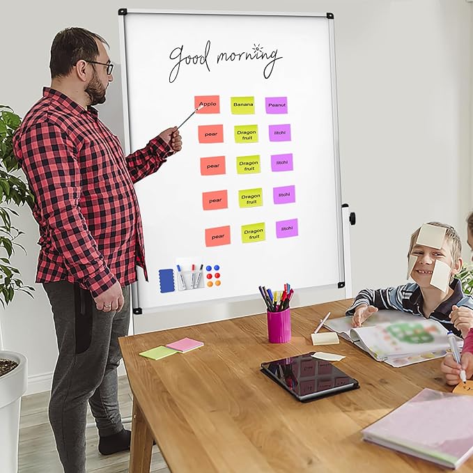 Rolling Whiteboard on Wheels, Double-Sided Magnetic Dry Erase Board - Image 7