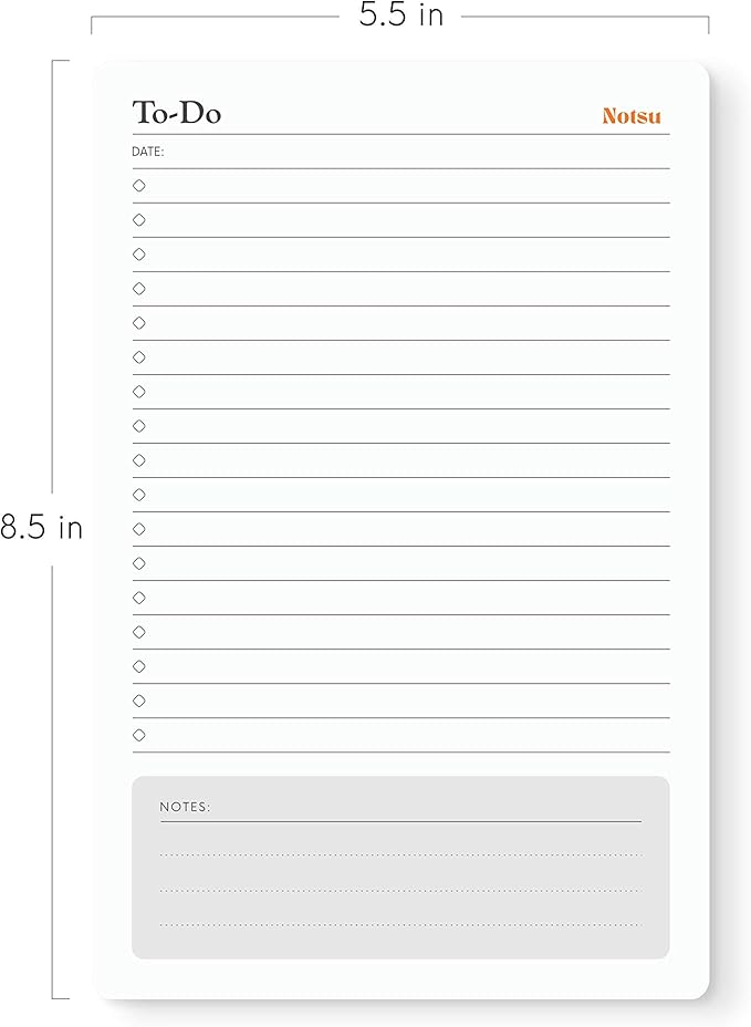 Notsu To Do List Notepad 2pk | Premium Thick Paper 120g | Daily Desk To Do List - Image 3