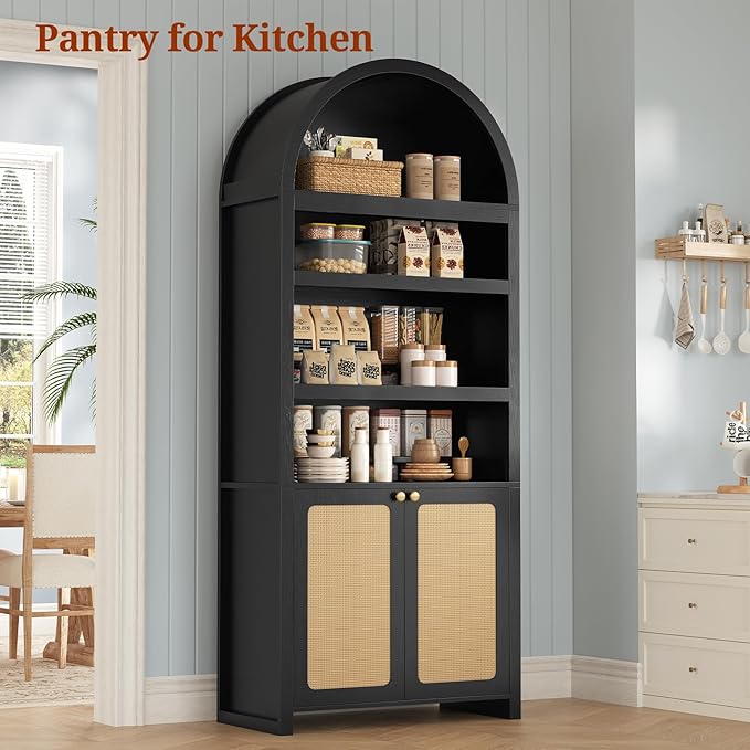 81" Tall Arched Cabinets, Bookcase - Image 6