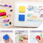 JEFURE 24 Pcs Mini Dry Erase Erasers, Magnetic Whiteboard Eraser, Magnetic - Image 4