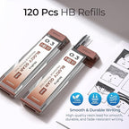 Nicpro Blocky Gear 0.3 mm Mechanical Pencils Set in Case, Metal Pencil - Image 3