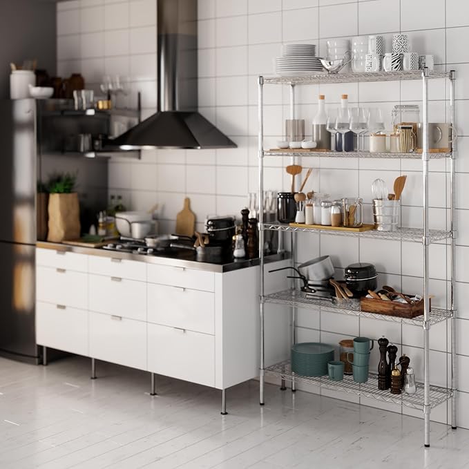 Regal Altair 14" Deep x 42" Wide x 74" Height Wire Shelving Kit | 5-Tier | NSF - Image 8