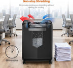 Bonsaii Heavy Duty 18-Sheet Cross-Cut Paper Shredder 60-Minute Runtime 6-Gallon - Image 4