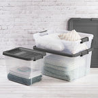 Sterilite 12-Pack Modular Stacker Box, Durable Clear Plastic Storage Bins - Image 7
