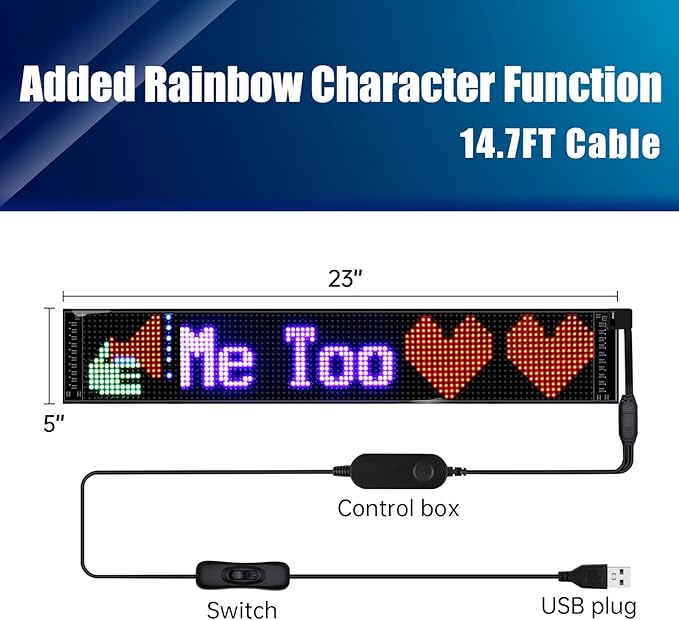 Programmable LED Signs, Flexible Scrolling LED Display, Edit Text, Animations - Image 4