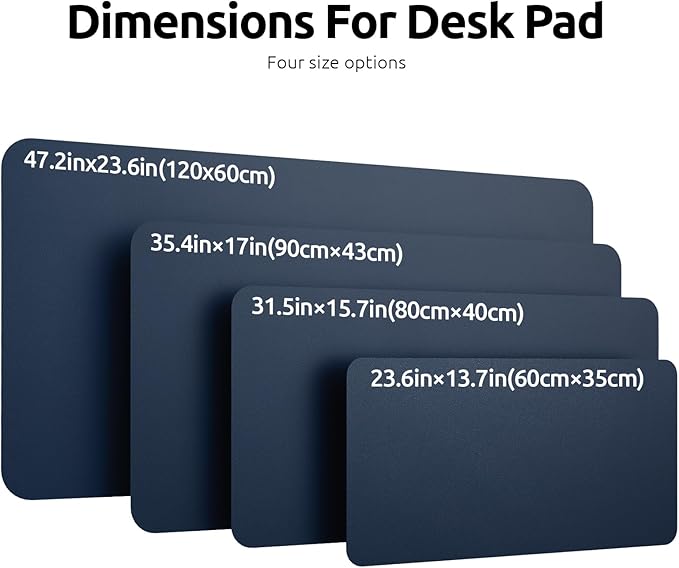 YSAGi Leather Desk Protector, Office Mat, Large Mouse Mat, Non-Slip PU Leather - Image 4