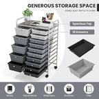 GOFLAME 15-Drawer Rolling Storage Cart, Craft Storage Cart - Image 4