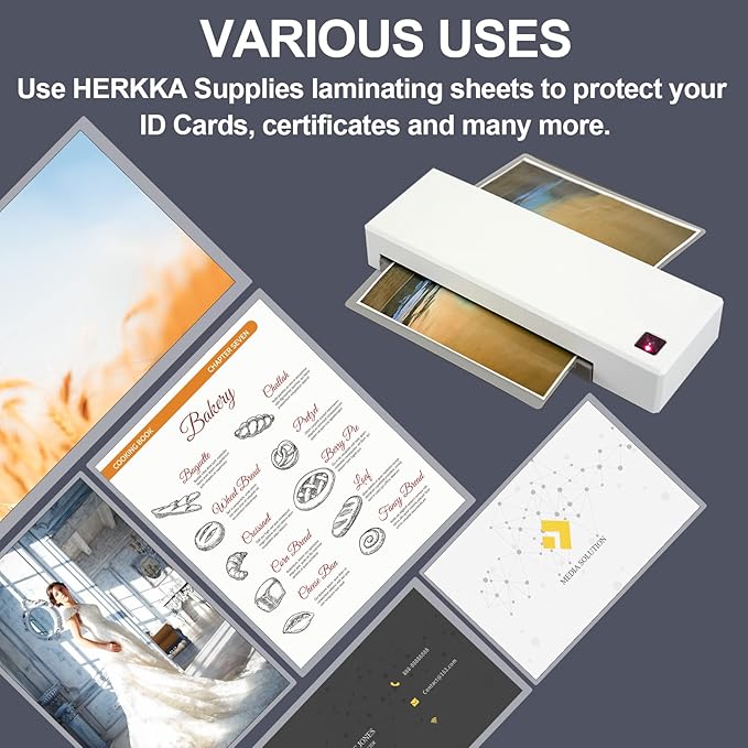 HERKKA 300 Pack Laminating Sheets, Hold 11 x 17 Inch Sheet, 3 Mil Clear Thermal - Image 7