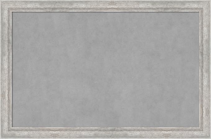 Amanti Art Silver Framed Magnetic Board 23x35 Large Vision Board by AmantiArt