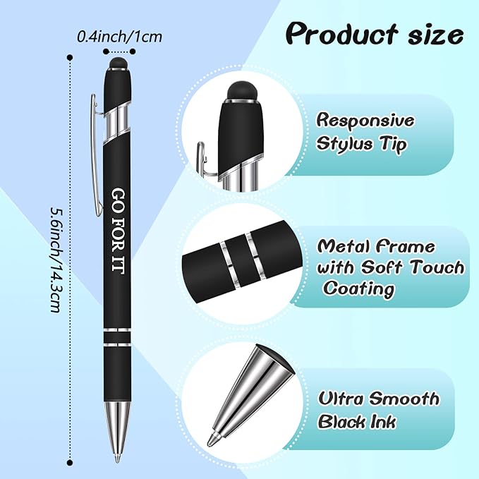 Zonon 12 Pcs Inspirational Pens Bulk Funny Ballpoint Pen - Image 2