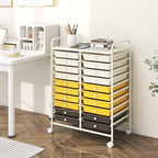 Happygrill 20-Drawer Organizer Cart Tools, Mobile Utility Storage Cart - Image 2
