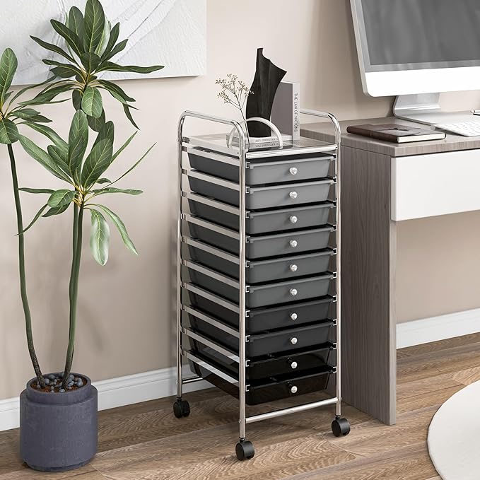 GLACER 10 Drawers Rolling Cart, Storage Cart - Image 8