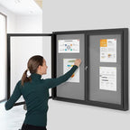 SWANCROWN Enclosed Bulletin Board 48x36in, Outdoor Bulletin Board Weatherproof - Image 6