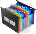ThinkTex Plastic Expanding Hanging File Folders, 12 Accordion Pockets, Large by ThinkTex