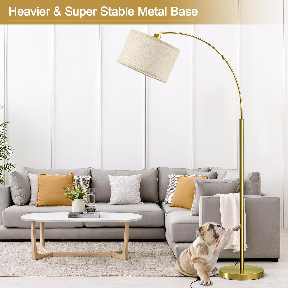 Luvkczc Arc Floor Lamp, 71" Tall Standing Lamp with On/Off Foot Switch