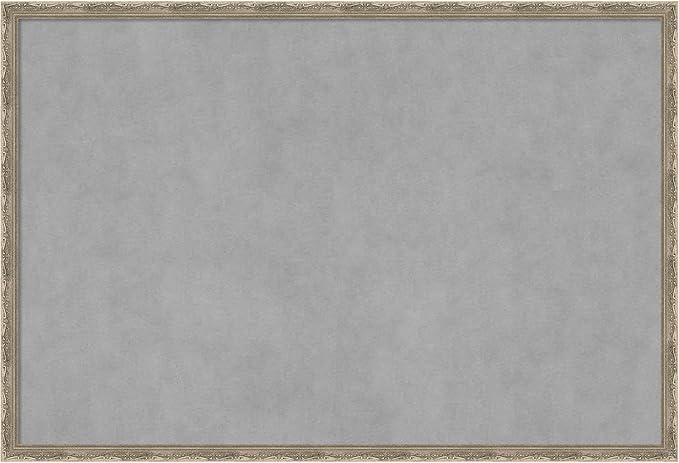 Amanti Art Silver Framed Magnetic Board 26x38 Large Vision Board by AmantiArt