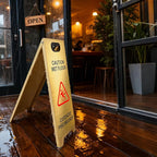 Kerty 2 Pack Stainless Steel Wet Floor Sign, 24 Inch Caution Wet Floor Sign - Image 6