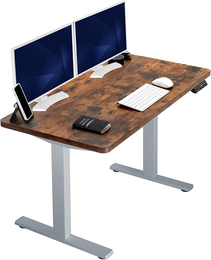 VIVO Electric 43 x 24 in Rustic Standing Desk, Memory Height Adjustment by VIVO