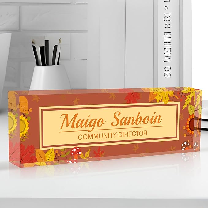 Personalized Name Plate for Desk Custom Acrylic Desk Name Plate Custom Employee - Image 4