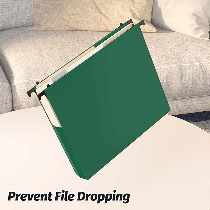 SHUTEX Extra Capacity Plastic Hanging File Folders, 12 Pack Reinforced - Image 4