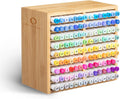 ohuhu bamboo marker organizer, wooden desktop storage holds, main product view