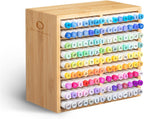 ohuhu bamboo marker organizer, wooden desktop storage holds, main product view