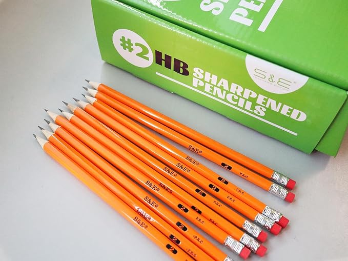 S & E TEACHER'S EDITION Woodcased #2 Pencils, Pre-sharpened, HB Lead Bulk Box - Image 3