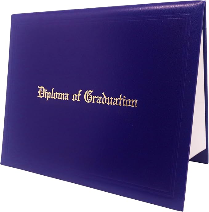 GraduationMall 11"x14" Imprinted Padded Diploma Cover Certificate Holder Purple by GraduationMall%C2%AE