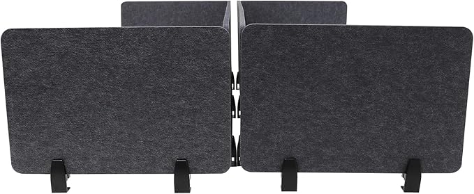 ReFocus Raw Clamp-On Acoustic Desk Divider Mounted Privacy Panel Set – Reduce - Image 7