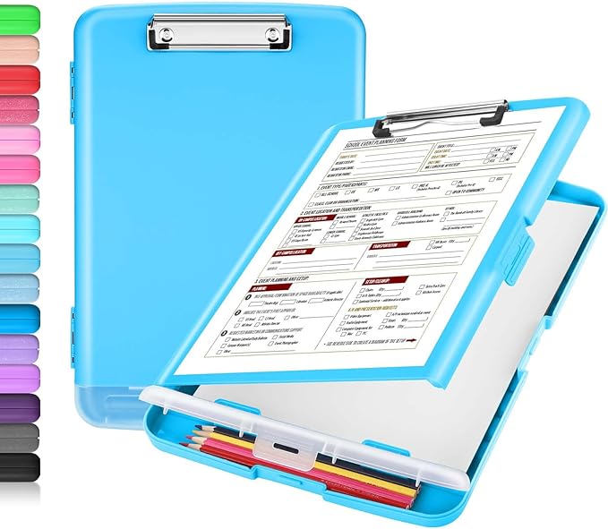 Sooez Clipboard with Storage, High Capacity Nursing Clip Board 8.5 x 11 with by Sooez