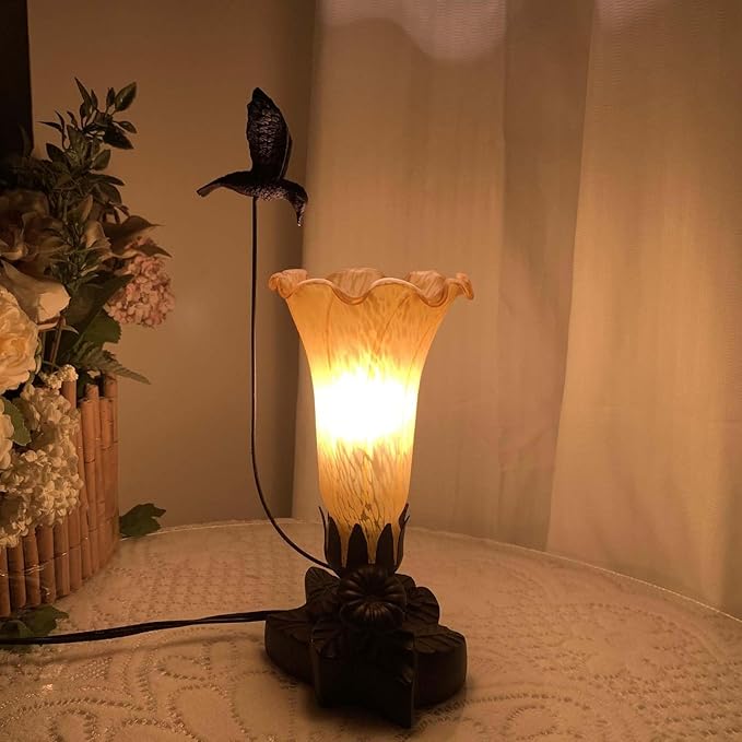Bieye LS98 Lily Flower Blown Glass Lampshade - Image 7