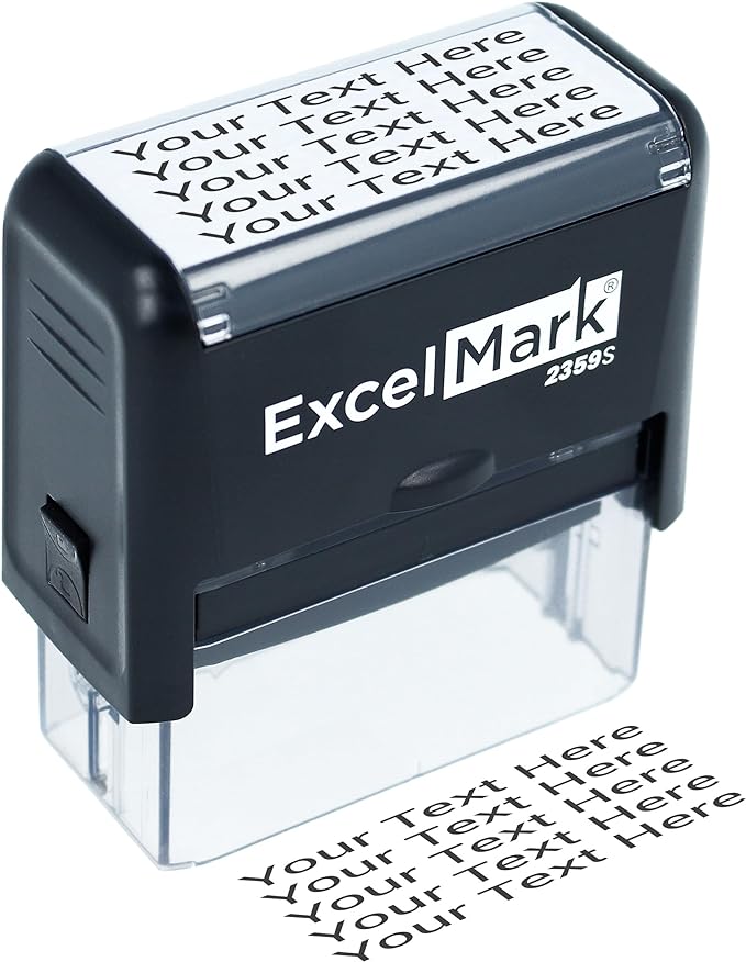 ExcelMark Custom Rubber Stamp – Clean & Easy Stamping – Personalized by ExcelMark