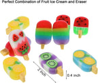 DOMG 16 Pcs Cute Fruit Shaped Ice Cream Erasers - Image 2