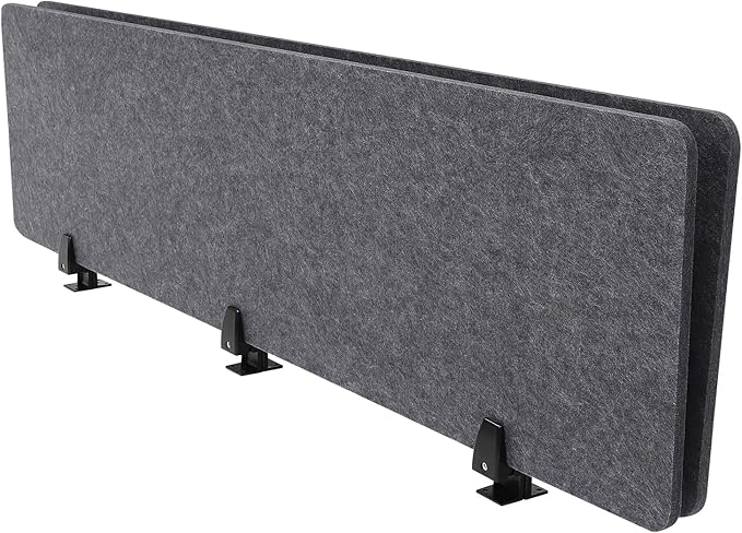 ReFocus Raw Clamp-On Acoustic Desk Divider Mounted Privacy Panel Set – Reduce by HAOREBAIYU