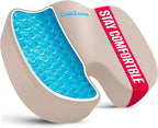 Office Chair Seat Cushion, Cooling Gel Enhanced Memory Foam Cushion by CushZone