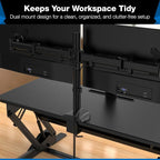 Mount-It! Standing Desk Converter Dual Monitor, 2 Screen Mounts Included - Image 4