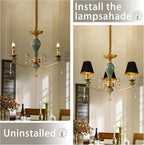TAaMTYH small lamp shade chandelier shades set of 3，Fabric Lampshade - Image 8