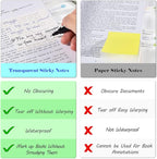 BAYTORY 700 Sheets Transparent Sticky Notes, Self-Adhesive Translucent Writable - Image 7