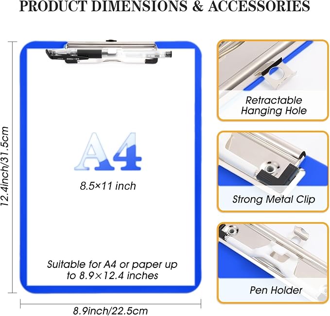 TFDLCG zm 6 PCS Clipboards Bulk - Image 3