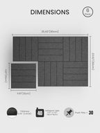 Bumusty Large Cork Board Alternative-36 x24 Felt Bulletin Board Tiles, - Image 2