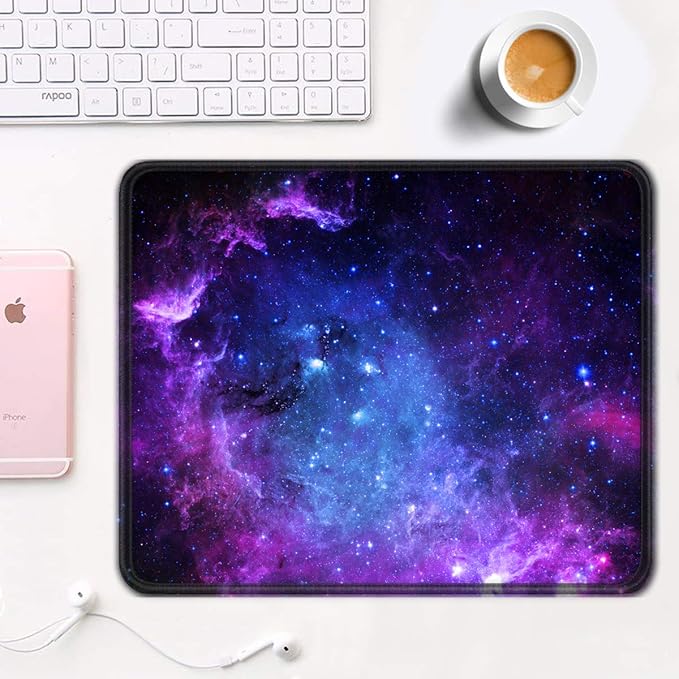 Auhoahsil Mouse Pad, 12 x 10 in Galaxy Theme Computer Mouse Pad - Image 2