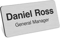 Name Tag, Magnetic Brushed Aluminum Name Tags, Personalized Name Tags, 1.5x3 by MySignCenter