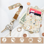 bolimoss Floral Lanyard Wallet & ID Badge Holder 2-in-1, Cute Women Badge Holder - Image 4